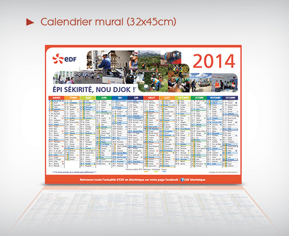 Calendrier mural (32x45cm)