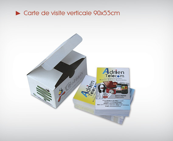 Carte de visite verticale 90x55cm